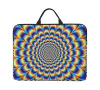 GIF d'illusion d'optique en Spirale,Housse pour Ordinateur Portable 14 Pouces, Sacoche pour Ordinateur Portable, Mallette avec poignée