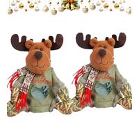 Gift Bags Zipper Design, Large Fabric Christmas Doll Gift Bags, 2026 New Chritmas Eva Santa Snowman Snowflake Deer Shaped Apple Candy Bags Bulk Storages For Chritmas Party Decor (B*2)