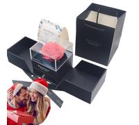 Gift Box, Eternal Floral Display, 4.02 * 3.86in Elegant Romantic Surprise, Authentic Box Structure, Portable Timeless Decorative Keepsake for Present, Birthday, Mother’s Day
