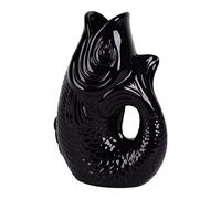 Gift Company 77036 Monsieur Carafon Vase en faïence en forme de poisson Noir Taille S 1,2 l 17 x 10 x 24,3 cm
