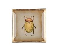 Gift Company Assiette en Verre Love Plates Coccinelle S, Assiette décorative, Taupe, Or, 10 x 10 cm