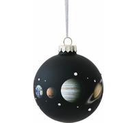 Gift Company Boule de Noël Planète, boule de Noël, décoration d'arbre, verre, noir, Ø 9 cm, 1042101002