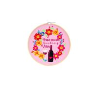 Gift Company Broderie Pass Me The Fucking Vino Kit de broderie Motif L Rose