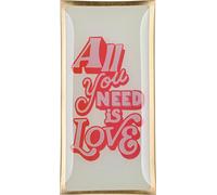 Gift Company Entreprise de Cadeaux Glasteller Love Plates All You Need is Love L, Dekoteller, 10x21 cm