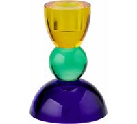 Gift Company Kerzenhalter Sari Kugel, Kerzenständer, Kristallglas, Gelb, Grün, Dunkelblau, 11 cm, 1093601010