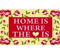 Gift Company Paillasson Home is Where The Love is, Coco, coloré, 75 x 2 x 45 cm