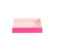 Gift Company Spa, Plateau S, carré (19 x 19 x 3,5 cm), 2 couleurs, rose brillant/rose mat, 19 x 19 x 3,5 cm