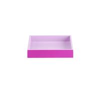 Gift Company Spa, Plateau S, carré (19 x 19 x 3,5 cm), 2 couleurs, violet brillant/lilas mat, 19 x 19 x 3,5 cm