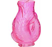 Gift Company Vase Jacquard M, Dekovase in Fisch-Form, Glas, Pink, H 30 cm, 1217104013