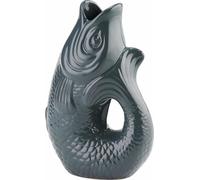 Gift Company Vase Monsieur Carafon L, Dekovase in Fisch-Form, Steingut, Grau, 31cm, 1087405004