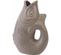 Gift Company Vase Monsieur Carafon L, Dekovase in Fisch-Form, Steingut, Sandstone, 30.7 cm, 77035