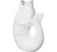 Gift Company Vase Monsieur Carafon L, Dekovase in Fisch-Form, Steingut, Weiß, 30.7 cm, 75885