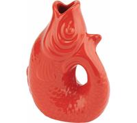 Gift Company Vase Monsieur Carafon S, Vase décoratif en Forme de Poisson, faïence Coral Red
