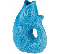 Gift Company Vase Monsieur Carafon XS, Dekovase in Fisch-Form, Steingut, Lagoon, 13 cm, 78355