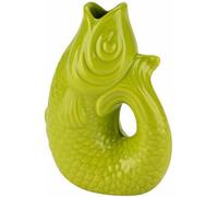 Gift Company Vase Monsieur Carafon XS, Dekovase in Fisch-Form, Steingut, Lime, 13 cm, 1087402095