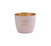 Gift Company Windlicht Madras Beste Mami M, Teelichthalter, Kerzenhalter, Eisen, Pastellrosa, Gold, 8.5 cm, 1091404076