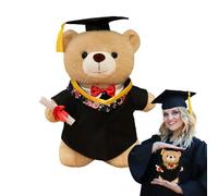 Gift de jouet en peluche d'ours degré - Touet doux d'achèvement avec cabane et oreiller, jouet moelleux en peluche pour garçons et filles | Certificat de départ de mignons, décoration de vie douce