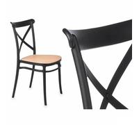 Chaise PC-175 Noir Beige 4 Unités - Marque : Gift Decor - EAN : 4899888771364