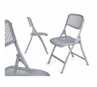 Gift Decor Chaise Pliante ZJ-Y59GR Gris 59 x 50 x 82 cm 108 x 13,5 x 50 cm (4 unités) - Marque EAN : 4899888771715