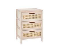 Gift Decor Commode en rotin Naturel 40 x 58 x 29 cm 3 tiroirs - Marque EAN : 8430852932914