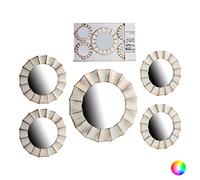 Gift Decor Ensemble de Miroirs, Blanc/Or, Standard