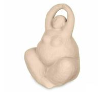 Gift Decor Figurine décorative Beige en céramique 14 x 18 x 11 cm (6 unités) Femme Yoga