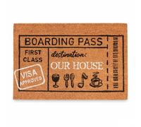 Gift Decor Paillasson Boarding Pass Naturel 60 x 1 x 40 cm (12 unités)