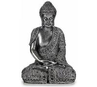 Gift Decor S3625168 Figurine décorative Bouddha Assis, argenté, 17 x 32,5 x 22 cm, Boîte de 4