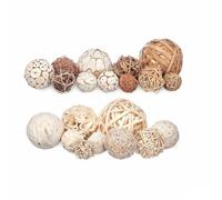 Gift Decor Set de boules décoratives Blanc Marron (12 unités)