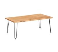 Gift Decor Table d'appoint Live Edge 120 x 60 x 46 cm Marron Noir Acacia