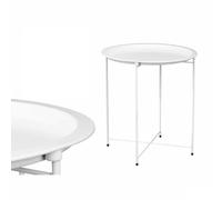 Table d'appoint pliante WR4405.1 Blanc 46,7 x 50,3 x 46,7 cm (4 unités) - Marque : Gift Decor - EAN : 4899888772071
