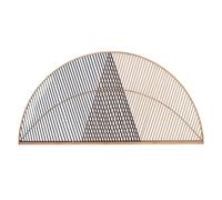 Gift Decor Tête de lit Triangulaire Marron Noir rotin 160 x 80,5 x 2 cm