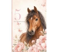 Gift for 5 Year Old Girl: Horse Notebook: Notebook 5 with 100 lined pages, 6 x 9 inch for writing, notes, lists, school, and creative ideas