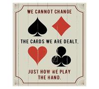 Gift for Card Player - We Cannot Change The Cards We Are Dealt Playing Card Theme Wall Art(Framed,16x24inch(40x60cm))
