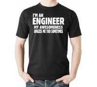 Gift for Engineer Mens Women T Shirt 100% Cotton My Awesomeness Amazes Me Too Funny Profession Tshirt Manches Courtes(XX-Large)