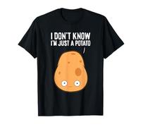 Gift For Potatoes Je Ne Sais Pas, Je Ne Suis Qu'une Patate T-Shirt Noir Unisex-Adultes S