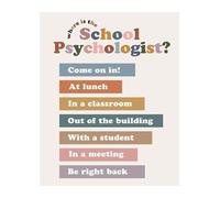 Gift for School Counselors - Appreciation Wall Art with Customizable Door Sign, Thank You Poster for Psychologists, Therapists & Educators(Unframed,16x24inch(40x60cm))