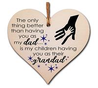 Gift In Can faite à la main en bois Cœur à suspendre plaque Cadeau pour papa cette fête des pères bien Pensés souvenir