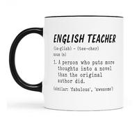 Gift Island Mug pour professeur d'anglais | Cadeau pour professeur d'anglais | Tasse à café amusante - Cadeau d'anniversaire | Père Noël secret | Cadeau pour collègue, ami, école, 325 ml avec poignée