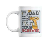 Gift Island Si papa ne peut pas le réparer, nous sommes tous foutus tasse de fête des pères - tasse papa - cadeaux grand-père et papa - cadeaux drôles pour papa et cadeaux d'anniversaire pour papa Fun