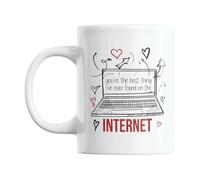Gift Island Tasse « You are The Best Thing i Found on The Internet » - Cadeau de Saint-Valentin pour elle ou pour lui - Cadeau d'anniversaire pour mari, épouse, petit ami, petite amie - ou petite amie