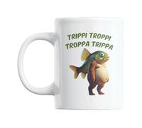 Gift Island Trippi Troppi Troppa Trippa Tasse italienne Cerveau pourriture - Mug Meme et - Cadeaux amusants - Tasse cadeau Secret Santa Meme - Tasse à café - 325 ml