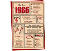 Gift Monster Carte d'anniversaire 37e - Carte de retour en 1986 cette année, carte de vœux pour homme et femme, cartes d'anniversaire pour femme, cartes d'anniversaire pour homme, carte de 37e annive