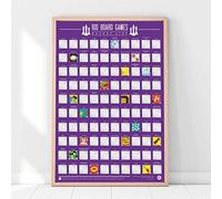 Gift Republic – Affiche "Liste de seaux" de jeux de société – Violet