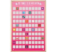 Gift Republic 100 Things To Do With Mum - Affiche d'activités à gratter - Multicolore - Pour le salon