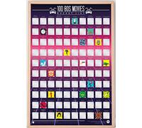 Gift Republic Affiche à gratter des films des années 80 100 42 x 60 cm