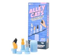Gift Republic Alley Cats Jeu d'équilibre - Jeu à empiler Amusant et Stimulant pour 2 à 4 Joueurs | Jeu Familial en Bois de qualité | Portable et Facile à Apprendre pour Les Enfants et Les Adultes