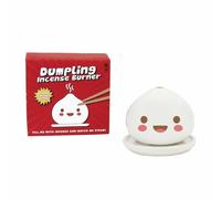 Gift Republic Brûleur d'encens Dumpling 4 cônes d'encens parfumés au Jasmin + 1 brûleur d'encens Dumpling + 1 Assiette Blanc