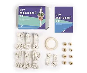 Gift Republic DIY Personalised Macrame Kit Gift Tin Personnalisable, Coton, Blanc, Taille unique