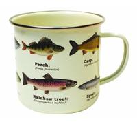 Gift Republic Ecologie Tasse en émail Motif Poissons